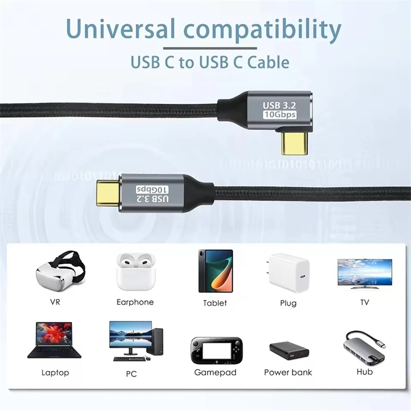 100 W PD-Schnellladekabel, 5 A, Typ USB C 3.1 Gen 2 Stecker – Bild 3