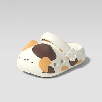 Kawaii Calico-Katzen-Clogs für Erwachsene Frauen, bequeme, geruchsneutrale EVA-Hausschuhe