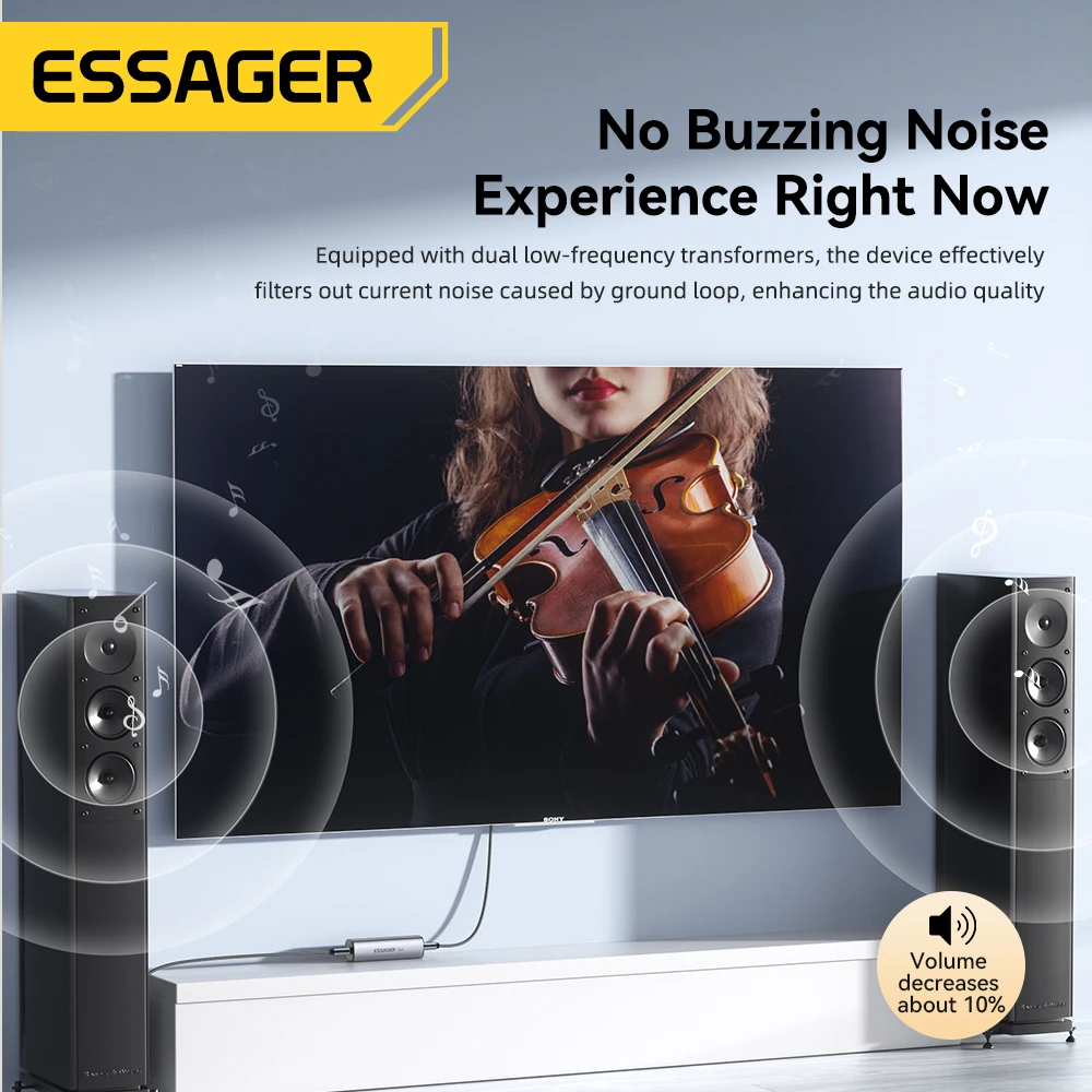 Essager 3,5 mm Aux-Kabel, Audio-Rauschfilter – Bild 2