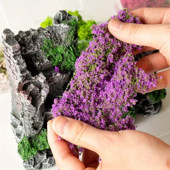 1 Box Miniaturmodell Bunte Blumenranken, Simulationsranke mit Aufbewahrungsbox für DIY Mini Modell Garten