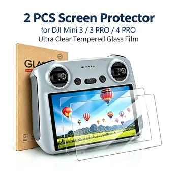 Schutz Film für DJI Mini 3/3 Pro Mini 4 Pro HD Glas Screen Protector Anti-Scratch-bildschirm Film RC (2 Stück)