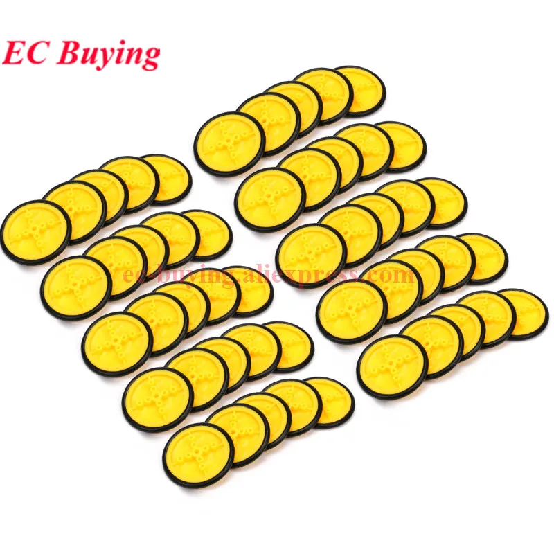 2-50Pcs Intelligente Kleine Smart Auto Gelb Rad Reifen