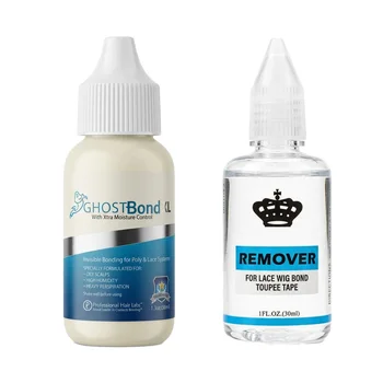 Perückenkleber und Entferner-Set, wasserfester Klebstoff 38 ml, Lace Bond Citrus Oil Cleaner 30 ml, komplette