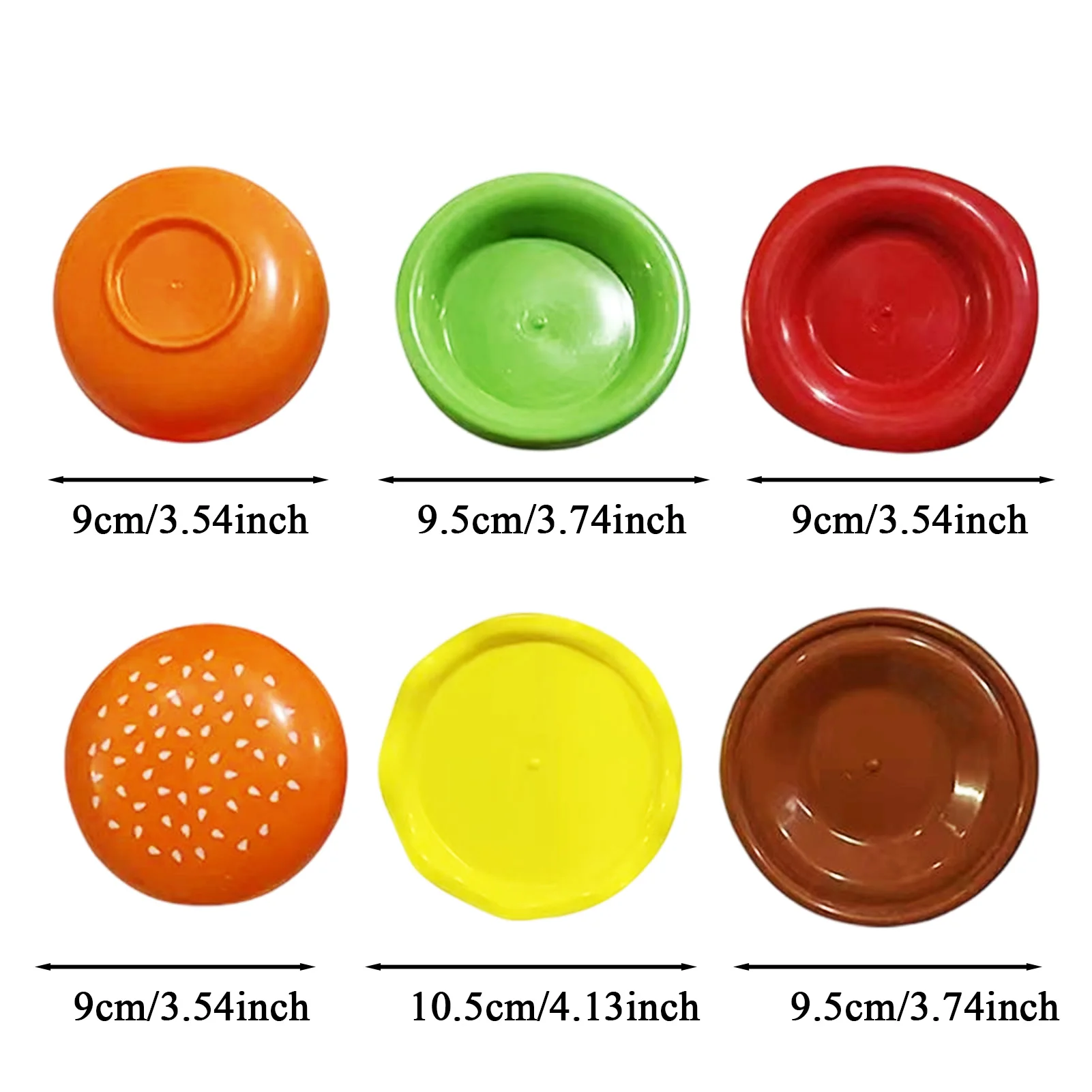 Stapelbares Hamburger-Teller-Set, 6-lagiger Burger-Teller – Bild 5