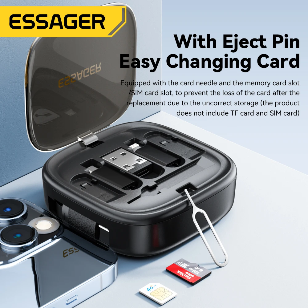 Essager 60 W Schnellladung USB A/C auf Typ C Micro Lightning – Bild 5