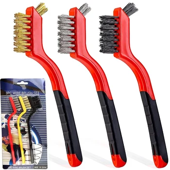 7 Zoll Edelstahlbürste Messing Reinigungsbürste Polieren Rostentferner Metalldraht Entgraten