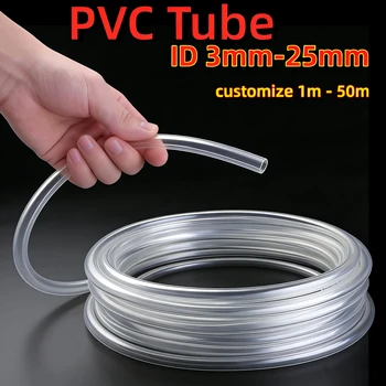 PVC-Rohr Transparent Wasser E 3 4 5 6 7 8 9 10 12 14 16 mm Rohr Schläuche Aquarium-Schläuche