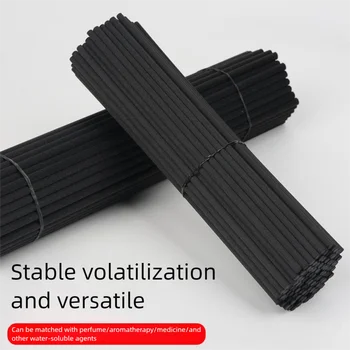 Packung 3 mm x 20 cm Diffusorstäbchen, Duftnachfüllung, schwarze Faserrohr, dicke (50 Stück)