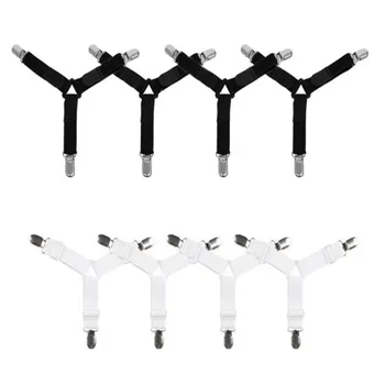 Bettlakenhalter, verstellbar, elastisch, 12 Clips, fester Halter, Matratzenclip, Befestigungselemente