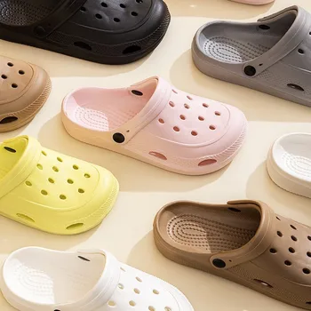 Frauen Hause Hausschuhe männer Sandalen Sommer Garten Clogs Schuhe Mann Strand Slipper Outdoor Wasserdichte