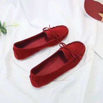 Mode Frauen Schuhe Slip auf Loafers für Ballerinas Frauen Wildleder Casual Turnschuhe Zapatos Mujer Flache