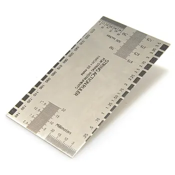 Edelstahl Saitenlineal String Action Gauge Lineal für Gitarre Bass Silber