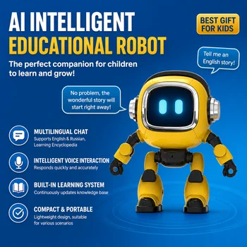KI-Intelligentes Lernroboter-Spielzeug, mehrsprachiger Sprachchat, interaktiver Roboter, integriertes