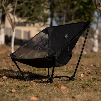 TILLAK Ultraleichter, flacher, klappbarer Mondstuhl für den Bodenbereich: Tragbarer Mesh-CORDURA-Hocker