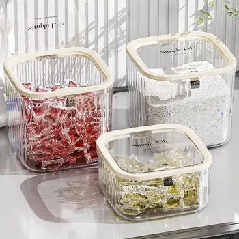 Transparente Aufbewahrungsbox, Behälter für Wäscheperlen, Behälter für Haarringe und Haarspangen, Desktop-Box