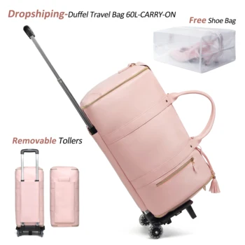 Luhxe Reise-Konvertierbare Kleidersack-Trolleytasche 2.0 mit Schuhfach & Abnehmbarem Schultergurt Reisetasche