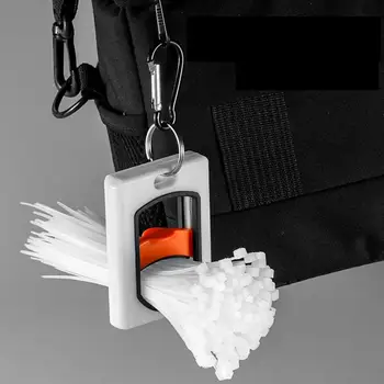 Quadratischer Kabelbinder-Organizer, fluoreszierender Kabelbinder-Organizer, tragbar, wiederverwendbar