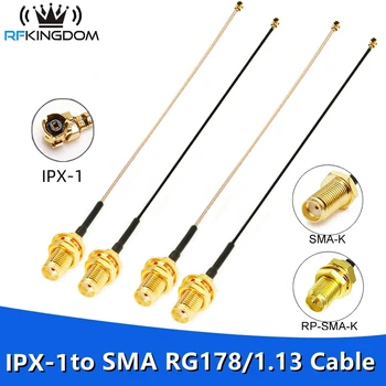 SMA auf IPX-1 Pigtail Jumper RP SMA Buchse auf U.fl IPX RG178 1,13 Kabel Buchsen Jack Anschlüsse Adapter