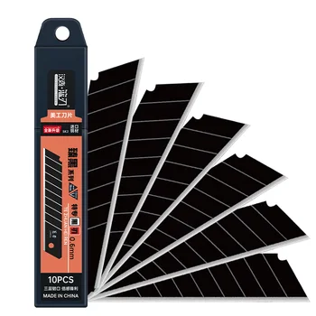 Carbon Stahl Ersetzen Utility Messer Klinge 100mm * 18mm Schwarz DIY Werkzeug Carving klingen Für Student Büro