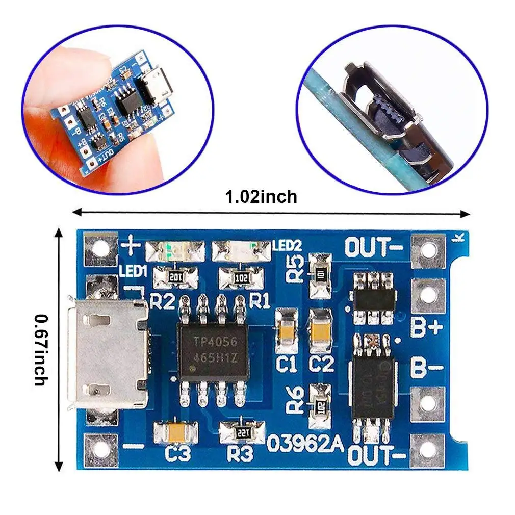 2/5 STÜCK Typ-C Micro Mini 5V1A 18650 TP4056 – Bild 3