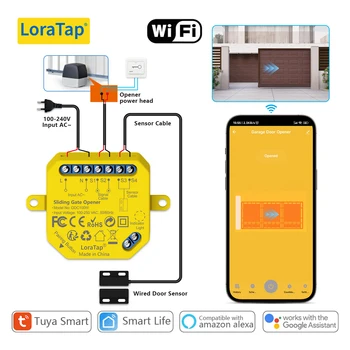 Tuya Smart Leben Schiebe Tor Öffner Controller Trockenen Kontaktieren Schalter Home Security Schutz Frühen