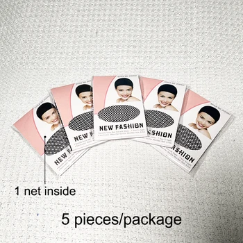Packung dehnbare elastische Haar netze mit offenen Enden Mesh-Netz perücken kappen für das Haars (5 Stück)