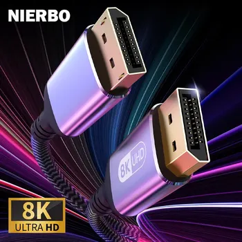 DisplayPort 1.4 Kabel 8K 60 Hz / 4K 144 Hz, geflochten