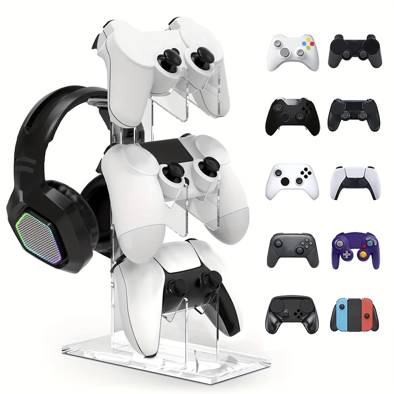 Universeller 3-lagiger Controller-Halter und Kopfhörerhalter – Bild 2