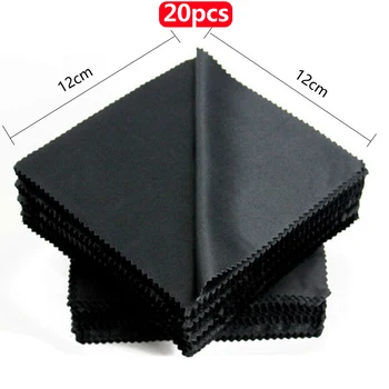 Schwarz Mikrofaser Sonnenbrille Brillen Reinigungstuch 13*13 cm Gläser Brillen saubere Linse Tuch Zubehör
