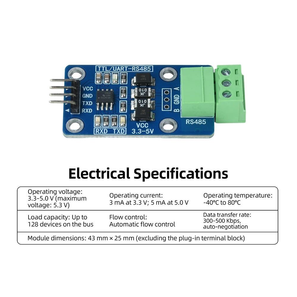 RS485/RS232/CAN-zu-TTL-Wandler-Board, 3,3 V/5 V, UART – Bild 4
