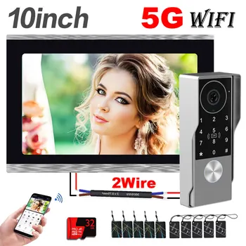 2-Draht TUYA Smart Video-Gegensprechanlage mit 1080P wasserdichter Kamera, 5G WLAN, 7/10 Zoll Touchscreen