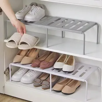 Abs Schuh regal ausziehbarer Schuh bügel Lagerung platzsparendes Regal Teleskop Lager regal Haushalt Küchen
