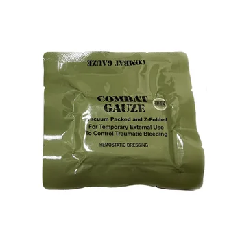 Hämostatische Kaolin-Gaze für Notfälle, Z-Gefaltet, Löslich, für IFAK Taktisches Erste-Hilfe-Set