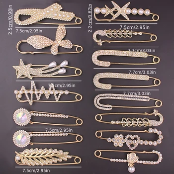 10 elegante Broschen-Accessoires, multifunktionaler Schal- und Gürtelclip, geeignet für Damenanzüge, um