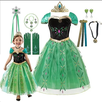 Anna Kostüm Für Kinder Mädchen Phantasie Geburtstag Party Kleid Prinzessin Kleid Karneval Party Kinder