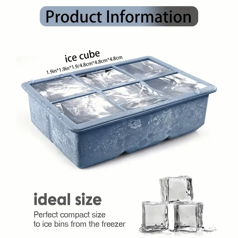 【Heiße Verkäufe】 1 Stück, Eiswürfelform mit Deckel, flexible – Bild 2