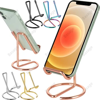 Handy-Ständer für den Schreibtisch, Visitenkartenhalter, niedlicher Handy-Ständer aus Metall, Handy-Ständer