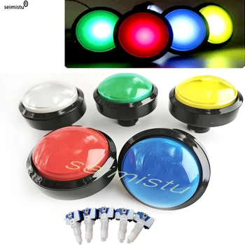 Arcade-Taste LED-Lichtlampe 60 mm große runde Arcade-Videospiel-Player Druckknopf LED beleuchteter