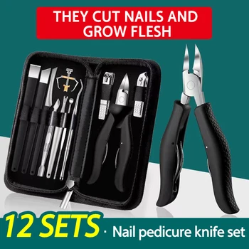 Nagelknipser-Set für Paronychie Home Pediküre-Werkzeug, tragbar, Maniküremesser für Herren, Schere