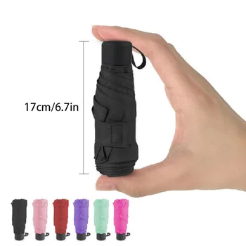 Ultraleichter Mini-Taschen-Regenschirm für Damen, klein, winddicht, faltbar, für Reisen, kompakt, Regen