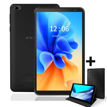 PRITOM 7 Zoll Tablet-PC 32 GB Android 13 mit Quad-Core-Prozessor HD IPS-Display Dual-Kamera WLAN