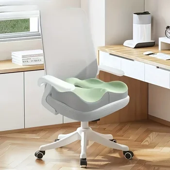 Memory Foam-Sitzkissen - ergonomische 3D-Unterstützung | Hellgrün und Grau, waschbares Polyester, Essentials