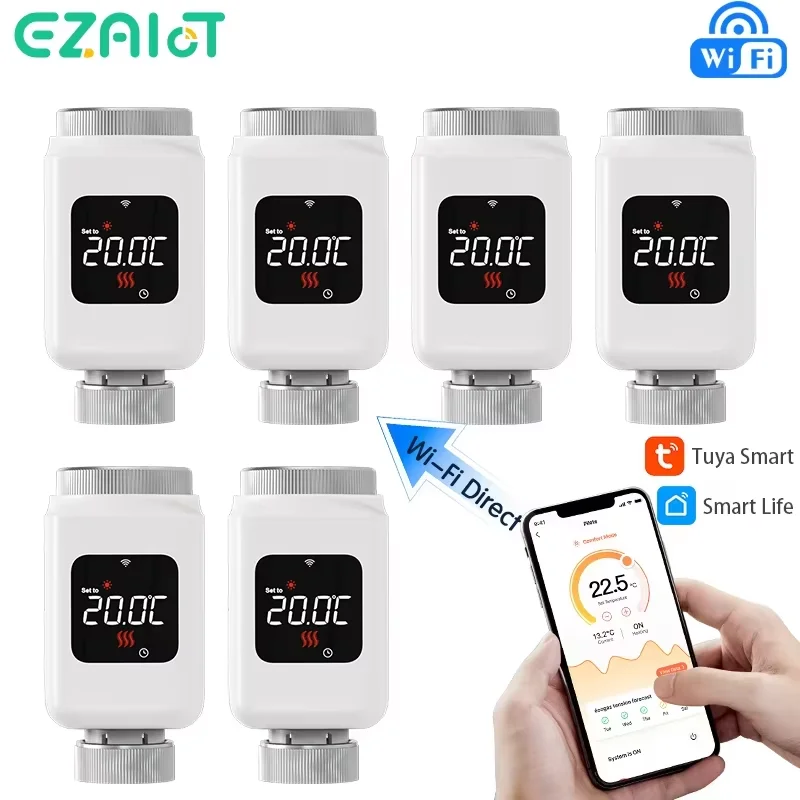 Tuya Smart WiFi Thermostatventil TRV Programmierbare APP