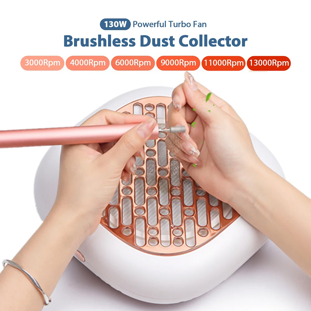 130 W Super Saug Bürstenlosen Nagel Staub Kollektor