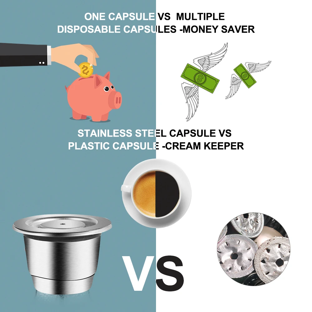 Für Nespresso wiederverwendbare Kaffeekapsel Edelstahl Rich – Bild 5