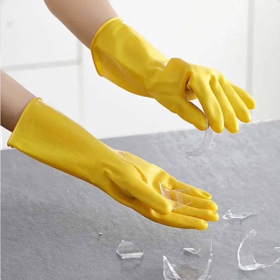 Latex-Geschirrspülhandschuhe – Wasserdicht für Haushalt – Bild 3