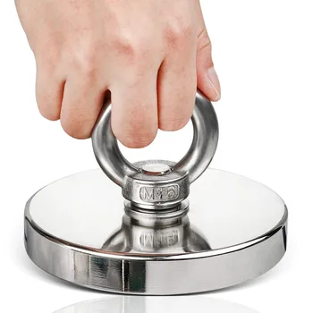 Superstarke Neodym-Angelmagnete, robuster Imanes-Magnet mit Senkloch-Ringschraube zum Bergung, magnetisches