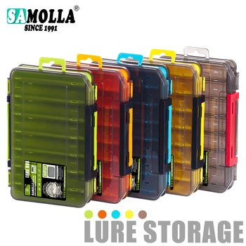 SAMOLLA Doppelseitige kompakte Tackle Box - Streamline Fishing mit langlebigem, vielseitigem Organizer
