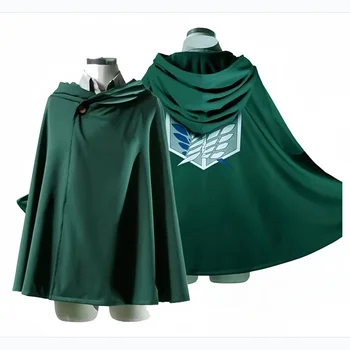 Anime Attack on Titan Umhang Shingeki No Kyojin Scouting Legion Cosplay Kostüm Grüner Umhang Herrenbekleidung