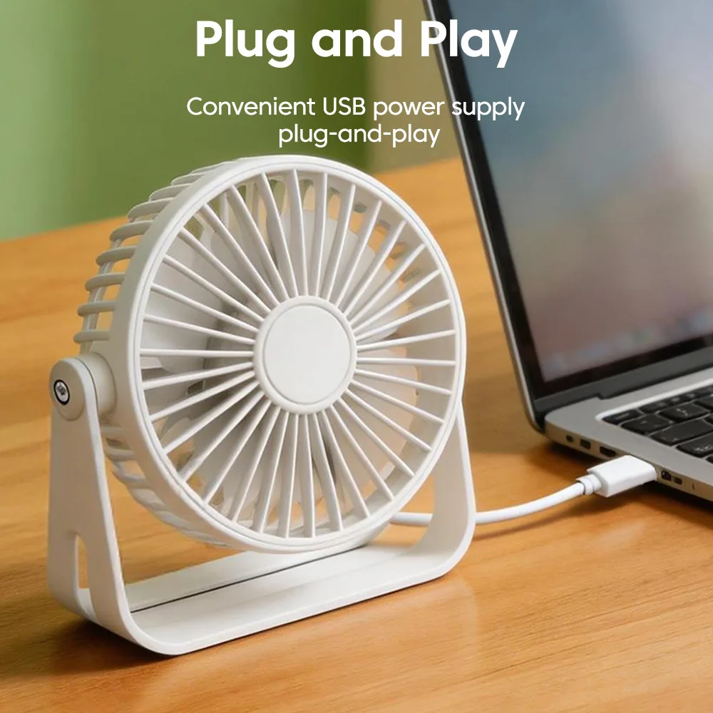 Schreibtischventilator, tragbarer Mini-USB-Akku-Ventilator – Bild 2